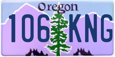 OR license plate 106KNG