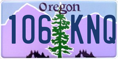 OR license plate 106KNQ