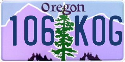 OR license plate 106KOG
