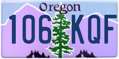 OR license plate 106KQF