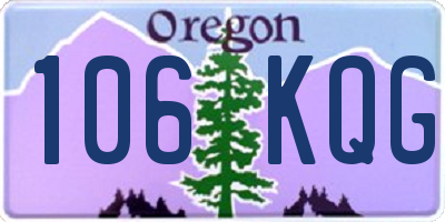 OR license plate 106KQG