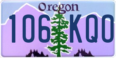 OR license plate 106KQO