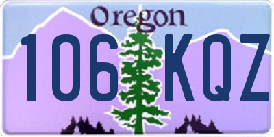 OR license plate 106KQZ