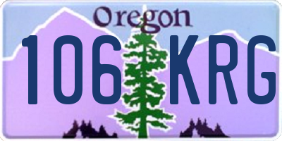 OR license plate 106KRG