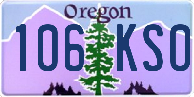 OR license plate 106KSO