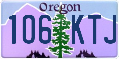 OR license plate 106KTJ