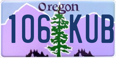 OR license plate 106KUB