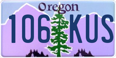 OR license plate 106KUS