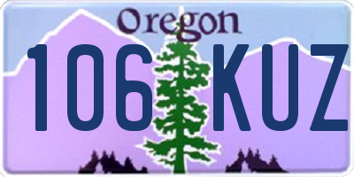 OR license plate 106KUZ
