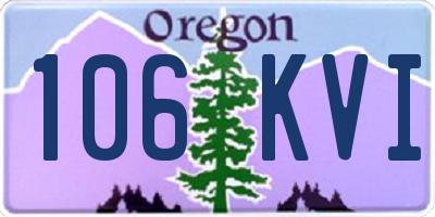 OR license plate 106KVI