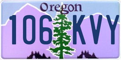 OR license plate 106KVY