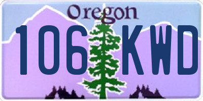 OR license plate 106KWD