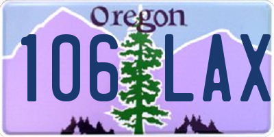 OR license plate 106LAX