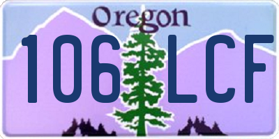 OR license plate 106LCF