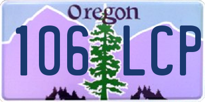 OR license plate 106LCP