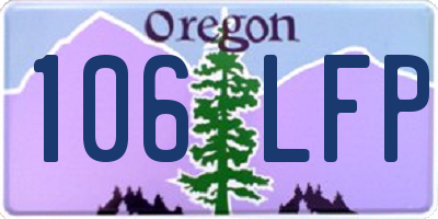 OR license plate 106LFP