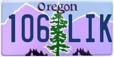 OR license plate 106LIK