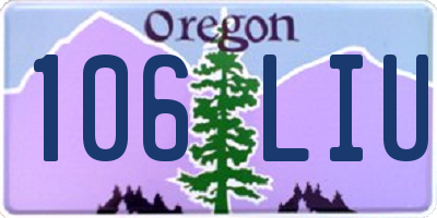 OR license plate 106LIU