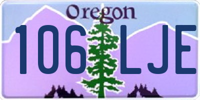 OR license plate 106LJE