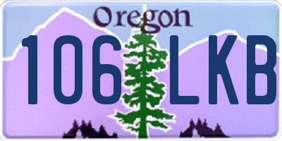 OR license plate 106LKB