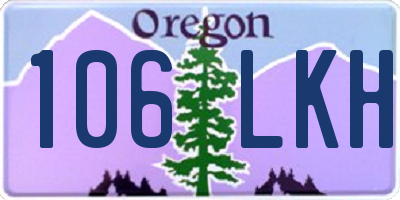 OR license plate 106LKH