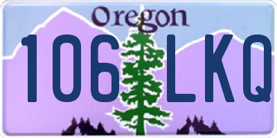 OR license plate 106LKQ