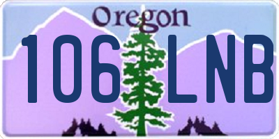 OR license plate 106LNB