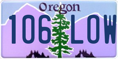 OR license plate 106LOW
