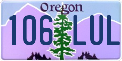 OR license plate 106LUL