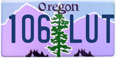 OR license plate 106LUT