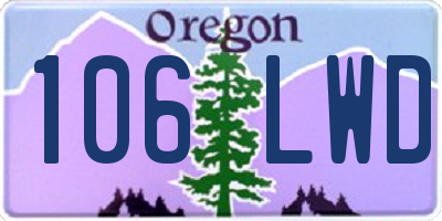 OR license plate 106LWD