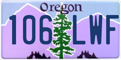 OR license plate 106LWF