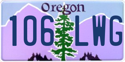 OR license plate 106LWG