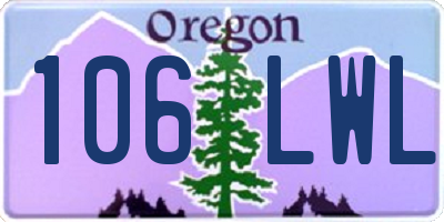 OR license plate 106LWL