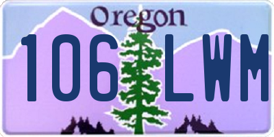 OR license plate 106LWM