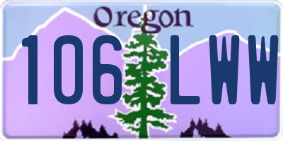 OR license plate 106LWW