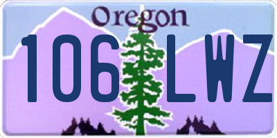 OR license plate 106LWZ
