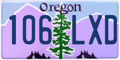 OR license plate 106LXD