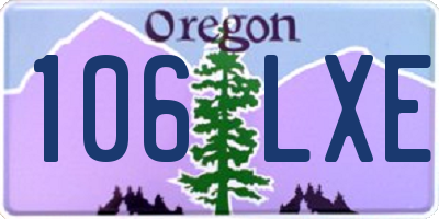 OR license plate 106LXE
