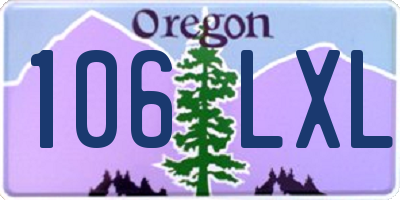 OR license plate 106LXL