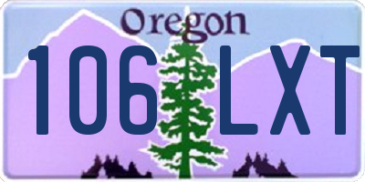 OR license plate 106LXT