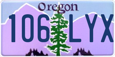 OR license plate 106LYX