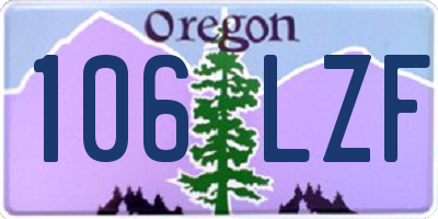OR license plate 106LZF
