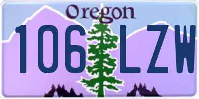 OR license plate 106LZW