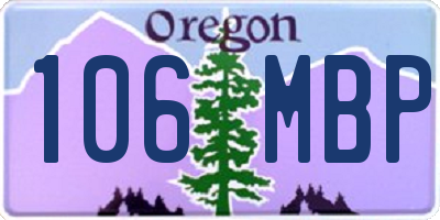 OR license plate 106MBP