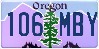 OR license plate 106MBY