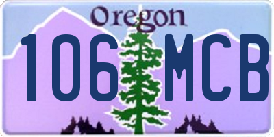 OR license plate 106MCB
