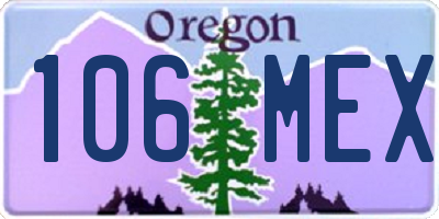 OR license plate 106MEX