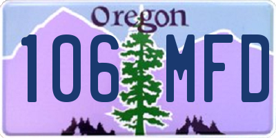 OR license plate 106MFD