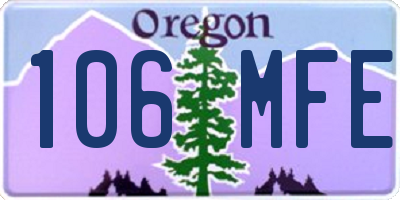 OR license plate 106MFE